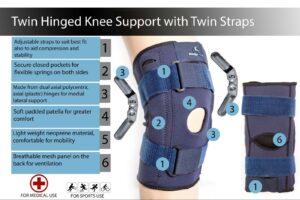 Twin Hinged Strap Wrap - Knee Support